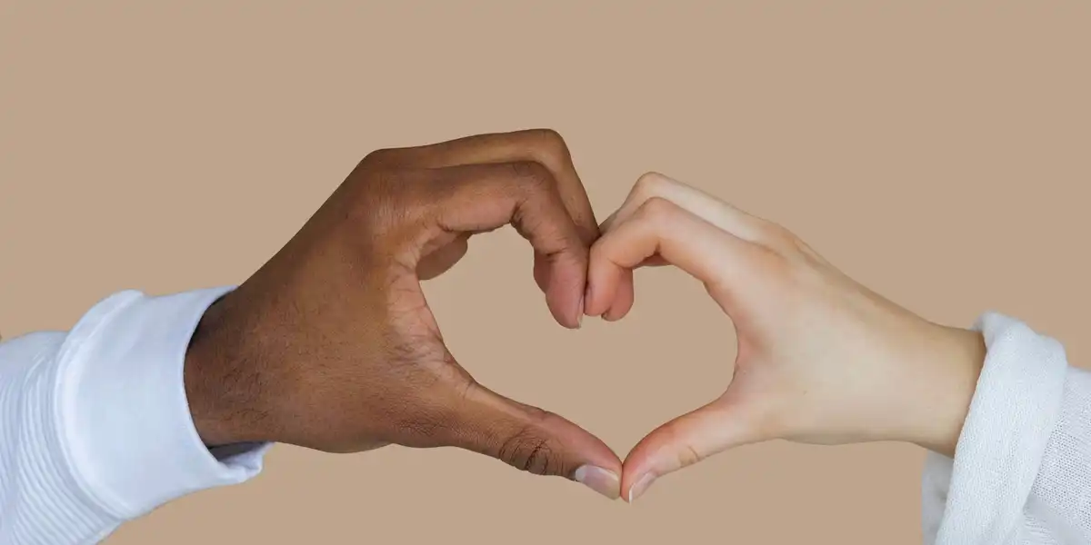 Two hands forming a heart